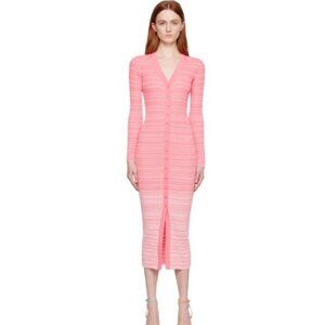 STAUD--Pink with White Stripes Dress, NWOT, S